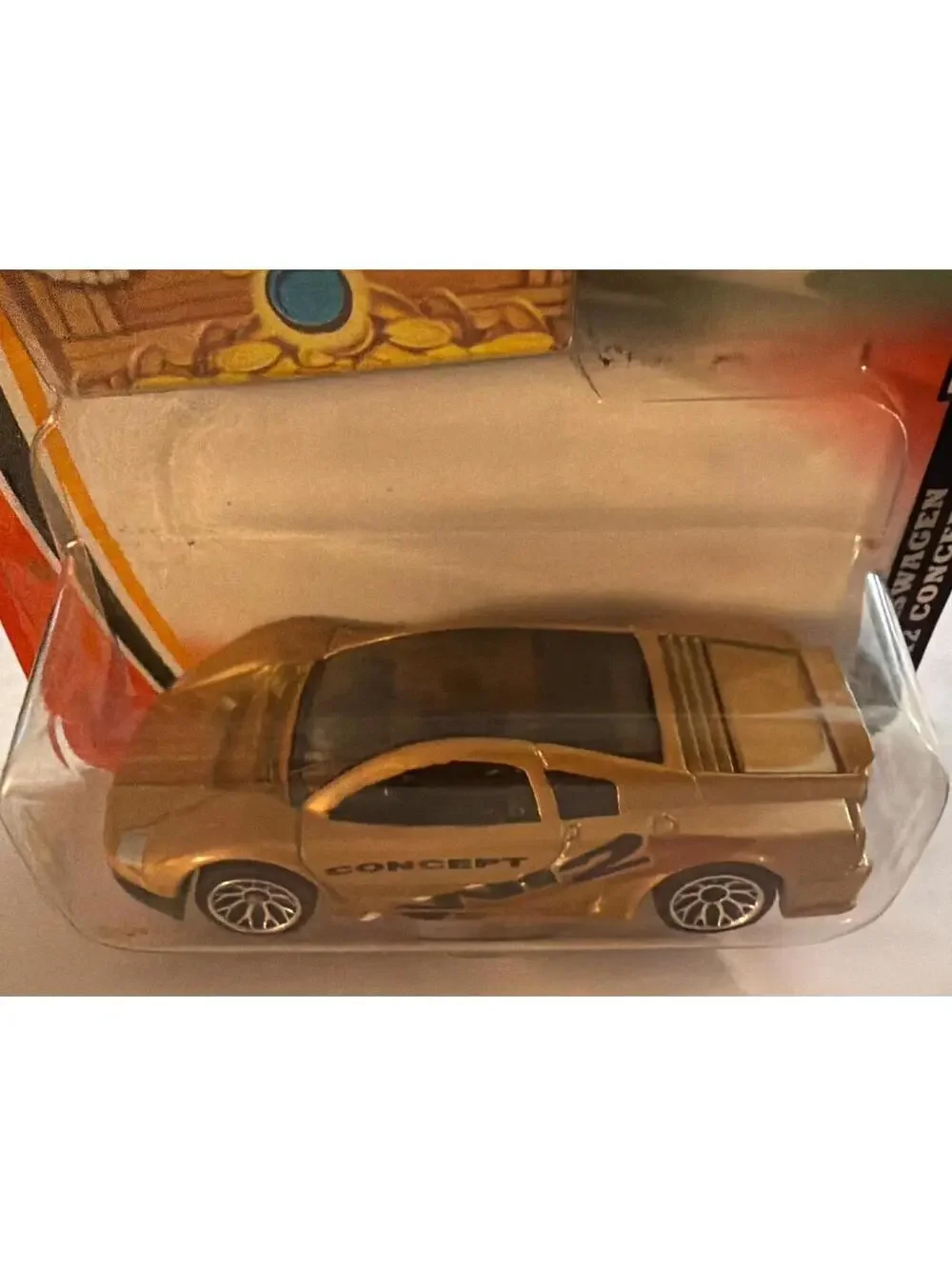 Matchbox Volkswagen W12 Concept Gold Die-Cast Car 57 Treasure Inside In Original